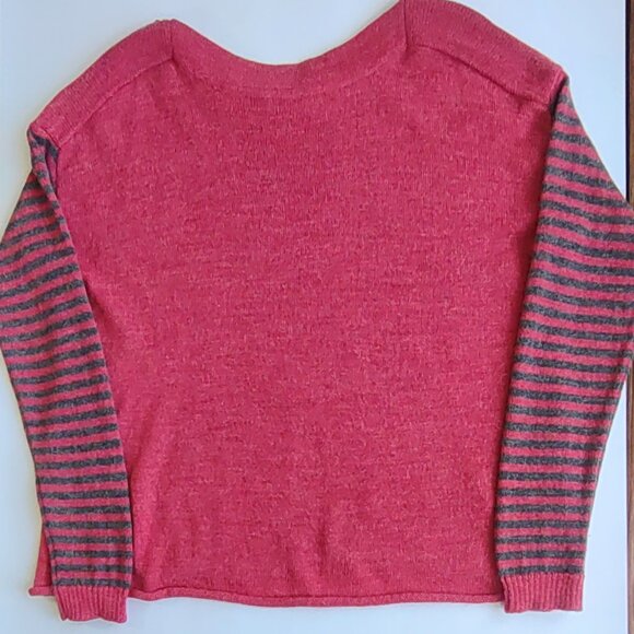 Wrap London Luxurious Soft Alpaca Sweater Striped Neck Zip Relaxed Fit Large - Picture 10 of 10